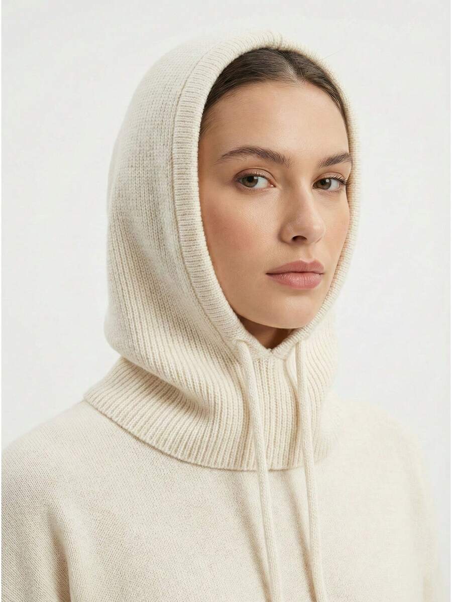 New Balaclava Hat, Windproof Wool Neck Warmer Hood For Women, Warm Ear Protection Winter Hat - Multicolor - View 1