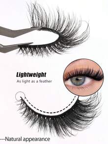 14 Pairs D-Curl Fluffy & Soft Strip Lashes, Reusable & Beginner-Friendly, The Elongated End Of The Eye Makes Your Eyes More Eye-Catching, Easy-To-Apply For Daily & Glam Eye Looks, High-Quality Comfortable Eyelash Set, Valentine's Day Gift, Cute Small Gift For Women, Travel Essential Easy To Carry