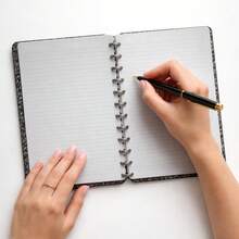 Smart Notebook A6 A5 B5 A4 Black Planner Diary Detachable Removable Discs Study Cover - 美人魚 - 粉紅色 - 查看 6