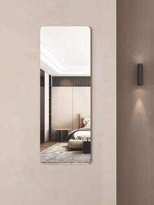 1pc DIY Acrylic Mirror, Bathroom Mirror Makeup Mirror, Unbreakable, Self-Adhesive, Peel And Stick, No Installation Required. Wall Decor Mirror, Square Mirror, Round Mirror, Heart-Shaped Mirror, Unbreakable, Waterproof Material, Self-Adhesive, Peel And Stick, Wall Decor Mirror. Bedroom Makeup Mirror, Bathroom Mirror, Office, Suitable For Various Wall Surfaces, Suitable For Various Environments, Helpful Home Accessory. - Silver - View 3
