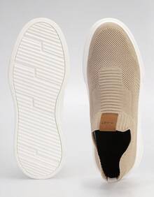 Men's Casual Knit Sock Sneakers, Very Stylish And Attractive Sneakers, With Elastic For Easy Slip-On, Very Comfortable With Orthopedic Insole - màu nâu - Xem 7