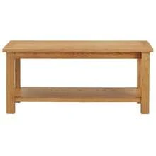 vidaXL Tavolo basso 90x45x40 cm Bois de chêne massiccio - Castano - Visualizzare 2