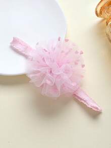 4个婴儿爱心印花花朵发箍，多色可选，轻盈透气，四季皆宜，非常适合拍照和送礼，是情人节的理想之选。 - 彩色 - 查看 7