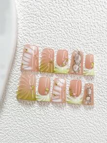 Bộ 10 miếng dán móng tay thủ công, phong cách đại dương lãng mạn, với tông màu nude và xanh lá cây cùng họa tiết giọt nước, sao biển vàng, vỏ sò và ngọc trai, được thiết kế dành cho phụ nữ và bé gái, có 3 kích cỡ để lựa chọn, phù hợp cho các bữa tiệc, lễ kỷ niệm và sử dụng hàng ngày. Bao gồm dụng cụ làm móng, một món quà lý tưởng cho phái nữ và bé gái. Dụng cụ làm móng - Nhiều màu - Xem 16