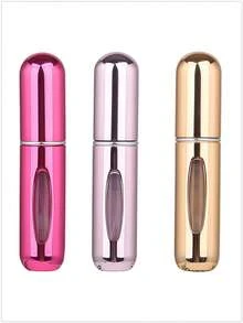 1个/2个/3个/4个/5个装 5毫升便携式迷你香水可填充喷雾瓶，配有香水泵头，适合旅行和户外使用