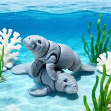 Mô hình cá nốt sần dễ thương in 3D bằng nhựa, tượng trang trí để bàn, đồ trang trí ngày lễ. - Nhiều màu - Xem 6