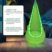 Hanging Chair Swing Hammock ,1 Count Colorful Swing Chair With Inflatable Cushion, Outdoor Camping Hanging Chair For Indoor Swing Hammock Hanging