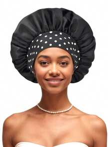 1 pieza Gorro para dormir, gorro de satén de seda extra para que duerman las mujeres con cinta de amarre para cabello rizado, gorro grande para trenzas - Multicolor 1 pieza - Ver 34