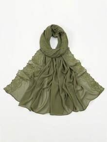 1 Stück Kamelien-Spitzen-Chiffon-Schal, Tuch, Umhang, weich, leicht, vielseitig einsetzbar, geeignet für Lässig, Formal, Reisen, Büro, Hochzeit, Valentinstag Geschenk - Verschiedenfarbig - Übersicht 20