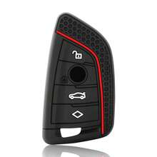 Vỏ bọc chìa khóa điều khiển từ xa bằng silicon cho xe hơi, tương thích với các dòng xe BMW X1 X3 X4 X5 X6 Series 1 2 3 5 7 G20 G02 G05 G31 G23 F34 F15 F40 IX3 - đen - Xem 5