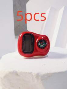 1个/5个/10个装新款计数器，适用于斋月、圣诞节、万圣节、节日、祈祷、居家使用、缓解压力、健身、瑜伽、仓库盘点、戒指计数器、电子计数器、中东阿拉伯语款、便携式指环计数器，佩戴于手指，操作简便。本产品采用纽扣电池供电（已内置纽扣电池）。 - 彩色 - 查看 20