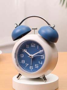 Nordic Style Creative Student Alarm Clock With Cute Design, Metal Bedside Clock, Table Clock For Home,Home Decor ,Room Decor Gifts Birthday Graduation Digital Clock Bedroom Decor Dormitory Decor Back To School School Decor School Surprise School Supplies - White - View 22