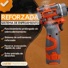 Atornillador De Impacto Inalámbrico 16v 1/4' Con 2*2ah color naranja - Naranja - Ver 7