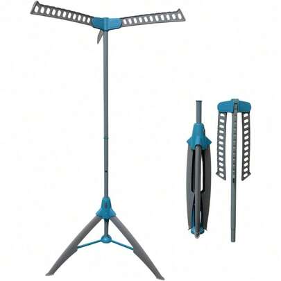 Portable Heavy Duty Tripod Clothes Airer 33 Hanger - Laundry Rail Dryer Folding Stand Rack Home Indoor | Drip Drying | Foldable Space Saving