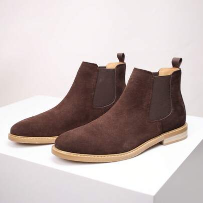 New Fashion Men's Suede Chelsea Boots, Comfortable Breathable Minimalist Versatile Men's Boots For Outdoor, Commute, Work, Casual Daily Wear