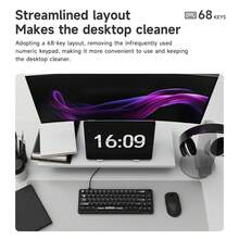 Bàn phím cơ AJAZZ AK690, phím có thể thay thế nóng hoàn toàn, núm xoay kim loại đa chức năng, phím bấm bán trong suốt, tùy chọn 3 trục. - AK690 - Xem 4