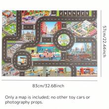 1张大型停车场场景地图，英文版。适用于游戏室、车辆、小型汽车、游戏垫、防水垫。 - 彩色 - 查看 15