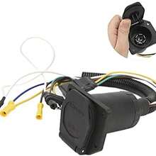 Adaptador de Cableado para Remolque, Convertidor de 4 Vas a 7 Vas, Adaptador de Enchufe de Cableado Elctrico con Soporte de Montaje, Accesorios para RV - como se muestra en la figura - Ver 8