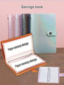 2025年新款纸币收藏册。PU材质，可容纳100张纸币。财务监控及现金管理活页夹，长方形设计，可容纳100页，不含纸币，适合作为新年、情人节、复活节礼物。