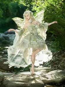 Plus Size 4-Leaf Foil Butterfly Wings/Wing Set, Shiny Transparent Butterfly Fairy Wings Adult Costume, Angel Wings For Women, Halloween Costume - Multicolor - View 9