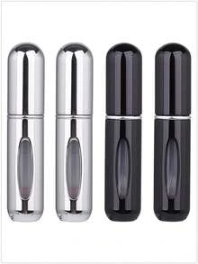 1个/2个/3个/4个/5个装 5毫升便携式迷你香水可填充喷雾瓶，配有香水泵头，适合旅行和户外使用