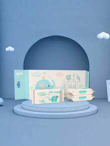 Small Elephant Portable Wet Wipes, Convenient Student Hand & Mouth Cleaning Hygiene Wet Tissues - Multicolor - View 2