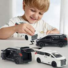 1:32 Alphard Model Car, MPV Business Vehicle, 3 Openable Doors, Inertial Driving, Holiday Gift - Multicolor - View 4