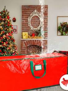 1pc Christmas Tree Storage Bag - Heavy Duty Large Capacity Organizer Bag, Suitable For 7.5/9ft Artificial Christmas Tree, With Durable Reinforced Handles And Double Zippers - Waterproof Material, Dust-Proof, Moisture-Proof, Insect-Proof.