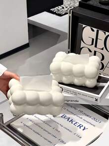 New Luxury Exquisite Candy Tissue Box, Home Living Room Tissue Paper Holder, High-End Restaurant Napkin Dispenser, Tissue Box Stand, Napkin Holder, 3-Compartment Style