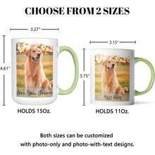 Custom Mug Upload Your Picture Personalized Coffee Mug With Photo Text Name Customized 11 Oz/15 Oz Tea Cup Unique Ideas Gifts Men Women Mom Dad Couple Girlfriend Boyfriend Friend Family - 白色/黑色 - 查看 11