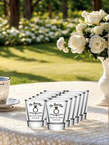 1pc/12pcs Personalized Wedding Shot Glass,2oz Glass Material,Custom Photo & Name | Suitable For Bridesmaid Gift,Valentine's Day,Wedding Decor,Birthday Parties,18th Birthday Gifts,Unique Birthday Gift, Photo Keepsake, Fun Birthday Gift,Shot Glass With Face,Shot Glass With Picture, Custom Birthday Shot Glasses, Personalised Gifts And For Groomsmen Gifts - Round Cup - View 19