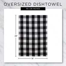 DII Home Sweet Farmhouse Kitchen Collection, Juego de paos de Cocina, 18 x 28 Pulgadas, Negro, 4 Unidades - Juego de 1 paño de cocina negro + 1 paño de cocina, 45 x 71 cm - Ver 10