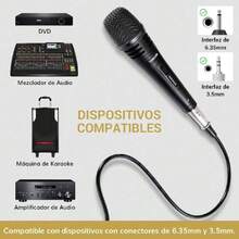 Micrófono Dinámico Profesional con Cable para DVD/TV/Audio/Reverberador/Mezclador/Autobús Turístico,39822430 - Multicolor - Ver 2