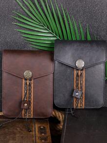 1pc Medieval Vintage Coin Purse/Viking Style Waist Bag, High-Quality Belt Pouch Decorated With Intricate Floral Patterns, Braided Rope Details And Secure Metal Buckle - Suitable For Everyday Use And Festive Occasions Like Halloween. - Multicolor - View 8