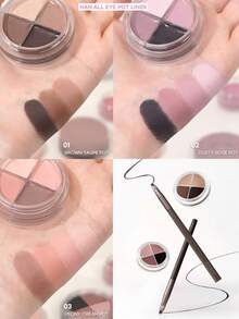 Rom&nd Romand 4-Color Eyeliner Cream 01, Multi-Purpose Creamy Formula, Smooth & Waterproof, 4 Blendable Shades For Eyeliner & Eyeshadow, Create Artistic Makeup Looks. 5.0g / 0.176oz - 01 - 查看 4