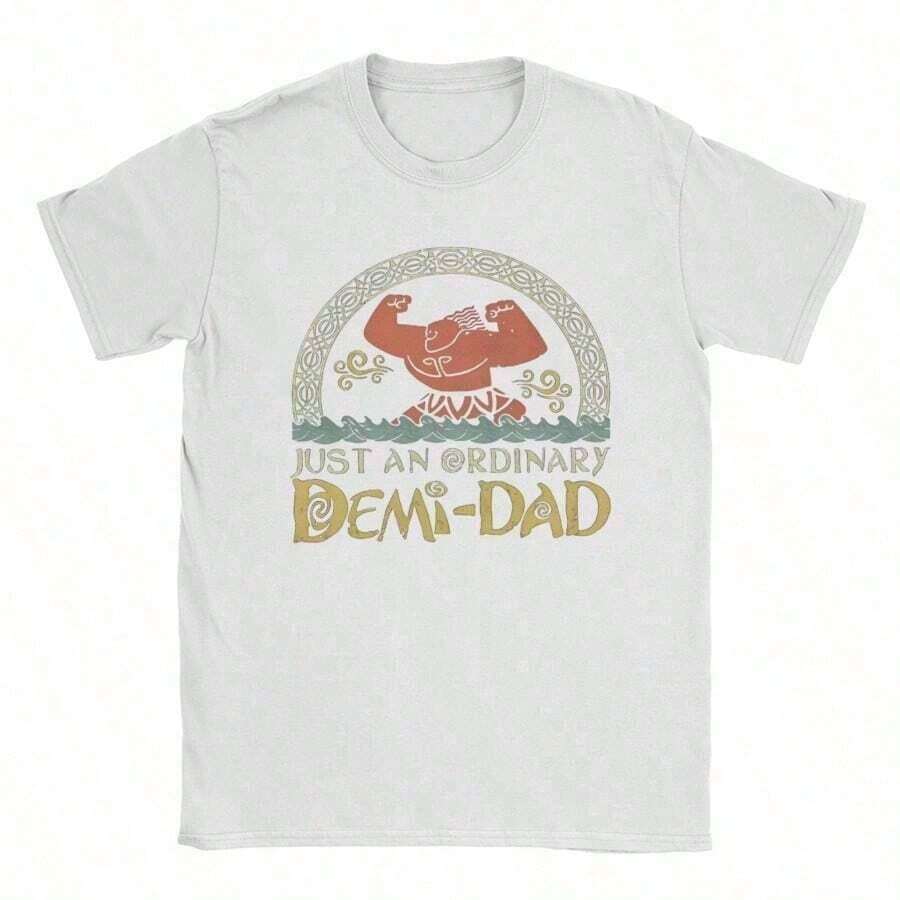 Graphic Cotton-Shirt Classic Vintage Funny Moanas Maui Stronge Shirt Men Cotton Vintage-Shirt Round Collar Just An Ordinary Demi Dad Tees Merch Y2K,Oversize Plus Size Men's S To 5XL,Summer Tee - 白色 - 查看 1