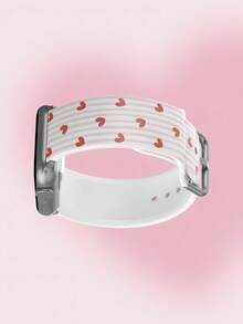 1 pezzo Cinturino per orologio in silicone morbido ed elastico, a righe rosa e bianche con cuore rosso, compatibile con smartwatch , Garmin, Honor, misure 38mm, 40mm, 41mm, 45mm, 44mm, 42mm, 46mm, 49mm, di stile casual e alla moda, disponibile in più colori, compatibile con Apple Watch Ultra SE/11/10/9/8/7/6/5/4/3/2/1 - Multicolore - Visualizzare 5
