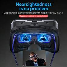 Valuable VR Experience, Powered-Free 3D VR Glasses, Turn Your Smartphone Into A Private Cinema, Immersive Viewing Device, Supports 4-7 Inch Smartphones - Black - View 3