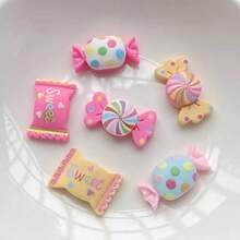 Assorted Candy Shaped Resin Decorations, Suitable For Scrapbooking, DIY Crafts And Phone Decoration, Food & Beverage Theme - Colorful Sweet Convex Gems, Can Be Used For Creative Projects - Randomly Mix Colors - View 3