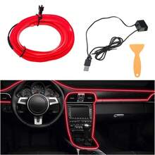 USB Flexible Neon LED Car Interior Light Strip - RGB Car Interior Light Strip, Durable Car Lighting Accessories, Car Interior Decorations