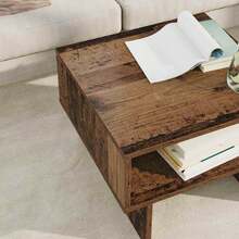 vidaXL Table basse Bois ancien 48 x 46 x 35 cm Bois d'ingénierie - Tabac - Voir 4