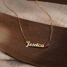 Custom Pendant Inlaid Heart Zirconia Necklace For Women Personalized Name And Birthstone Charm Necklaces Stainless Steel Jewelry Valentine's Day Gifts