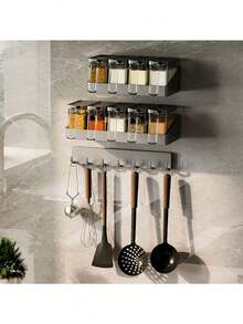 1 móc treo đồ nhà bếp màu xám đậm, móc treo khăn tắm nhà tắm gắn tường chất lượng cao không cần khoan, móc treo áo khoác dán tường. - Xám - Xem 2