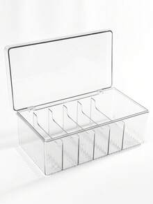 One Piece Transparent Portable Eyelash Extension And Storage Box With Lid - Dustproof Makeup ToolsStorage Box, Storage Box For Jewelry Hair Accessories And Small Items, Portable Storage Organizer, Ideal For Beauty Products, Cosmetics Storage Box - 透明 - 查看 5