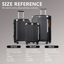 Joyway 5 Piece Luggage Set With Cup Holder, Expandable 25% Capacity, Includes Handbag, Anti Slip Wheels, Hook, Smart Carry On Suitcase For Men And Women Lock YKK Zippers Perfect For Business Trips, Back To School Season, Vacations Or Weekend Getaways - màu đen - Xem 10