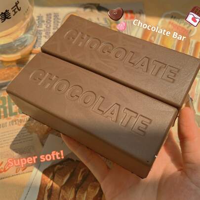 1个2026年流行超柔软巧克力棒慢回弹挤压玩具，缓解压力挤压，节日、生日完美礼物，独特之选