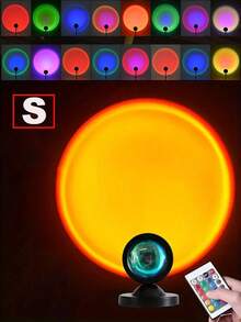 3 Pcs Remote Control Romantic Sunset Projection Lamp, 16 Color Modes Remote Switch, 180° Rotation, Large Expandable, USB Powered Sunset Projection Light, Suitable For Photography/Selfie, Party, Living Room, Bedroom, Wedding Decor (Small/Medium/Large) - Multicolor - View 15