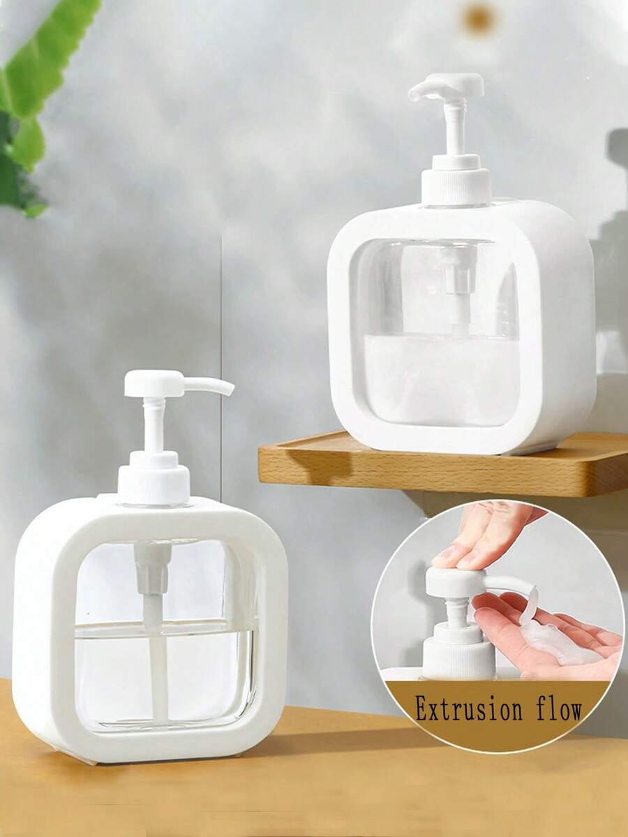 300ml-500ml Large Capacity Refillable Soap Dispenser Bottle, Reusable Bathroom Shower Gel Dispenser, Multi-Functional Cosmetic Storage Bottle, Empty Bottle, Lotion Bottle, Pump Bottle, Reusable Empty Bottle, Kitchen Dishwashing Liquid Dispenser Bottle, Shampoo Dispenser Bottle, Foaming Bottle, Foam Bottle, Dispenser Bottle, Lotion Bottle, Pump Foaming Bottle