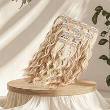 Wavy Water Ripple Hairstyle, Attached To The Hair To Increase Volume. Clip-On Hair Extensions, Suitable For Daily Styling Or For Temporary Style Changes. - Multicolor - View 8
