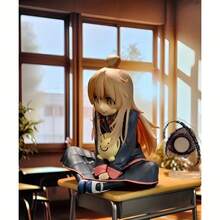 Figura decorativa en pose sentada, con diseño detallado de uniforme escolar, decoración de escritorio adorable y sonriente, modelo coleccionable de estilo anime 2D, excelente regalo - Multicolor - Ver 5